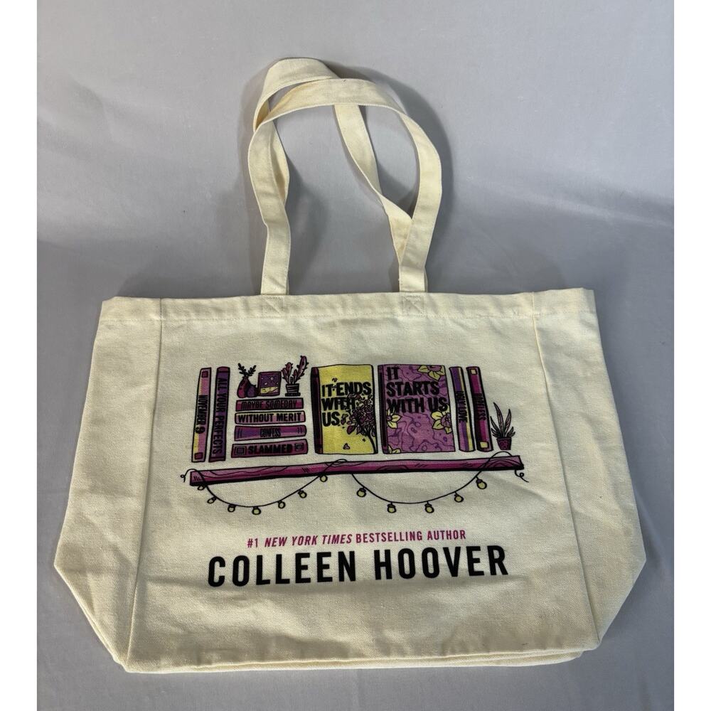 Colleen Hoover Canvas Book Tote Bag - It Ends With Us Lily